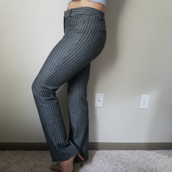LOW RISE BARELY BOOT TICKING STRIPE PANT LONG - Picture 5 of 8